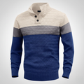 Men’s Color-Block Button-Neck Sweater