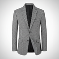 Men’s Houndstooth Single-Button Jacket