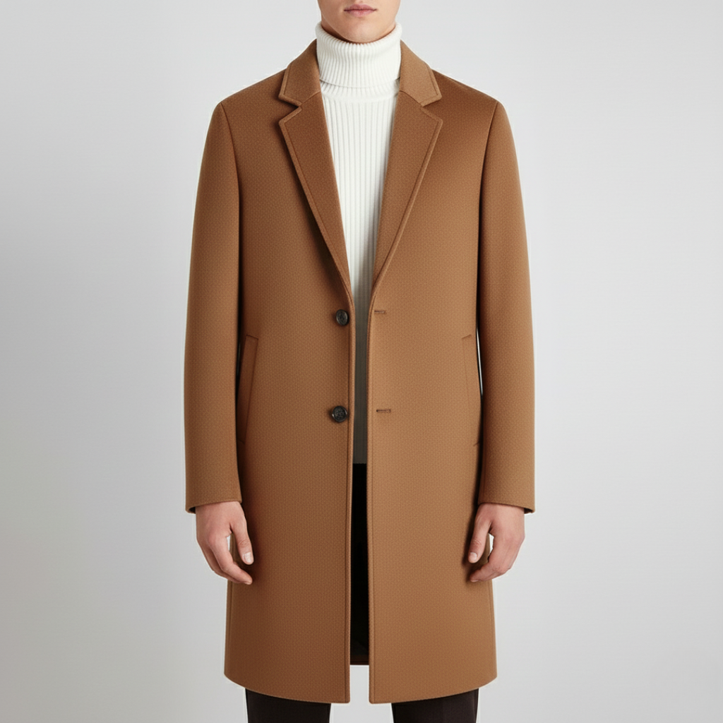 Men’s Single-Breasted Overcoat