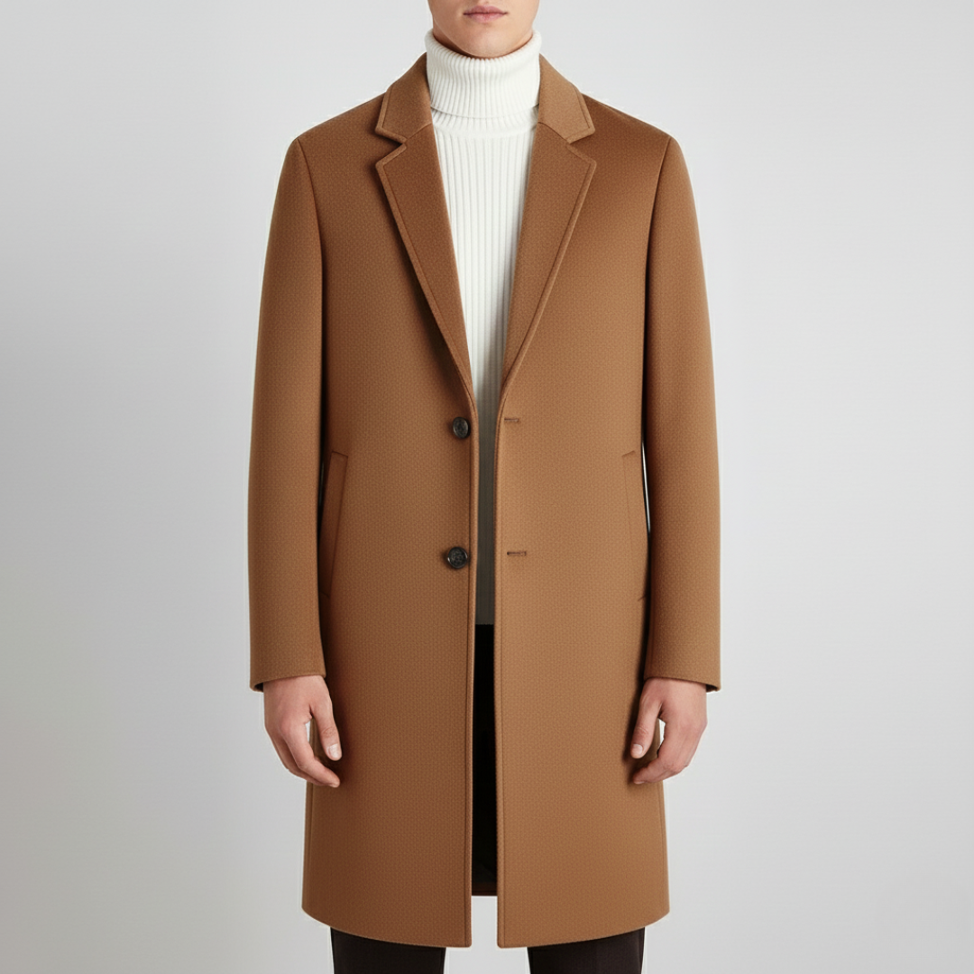 Men’s Single-Breasted Overcoat