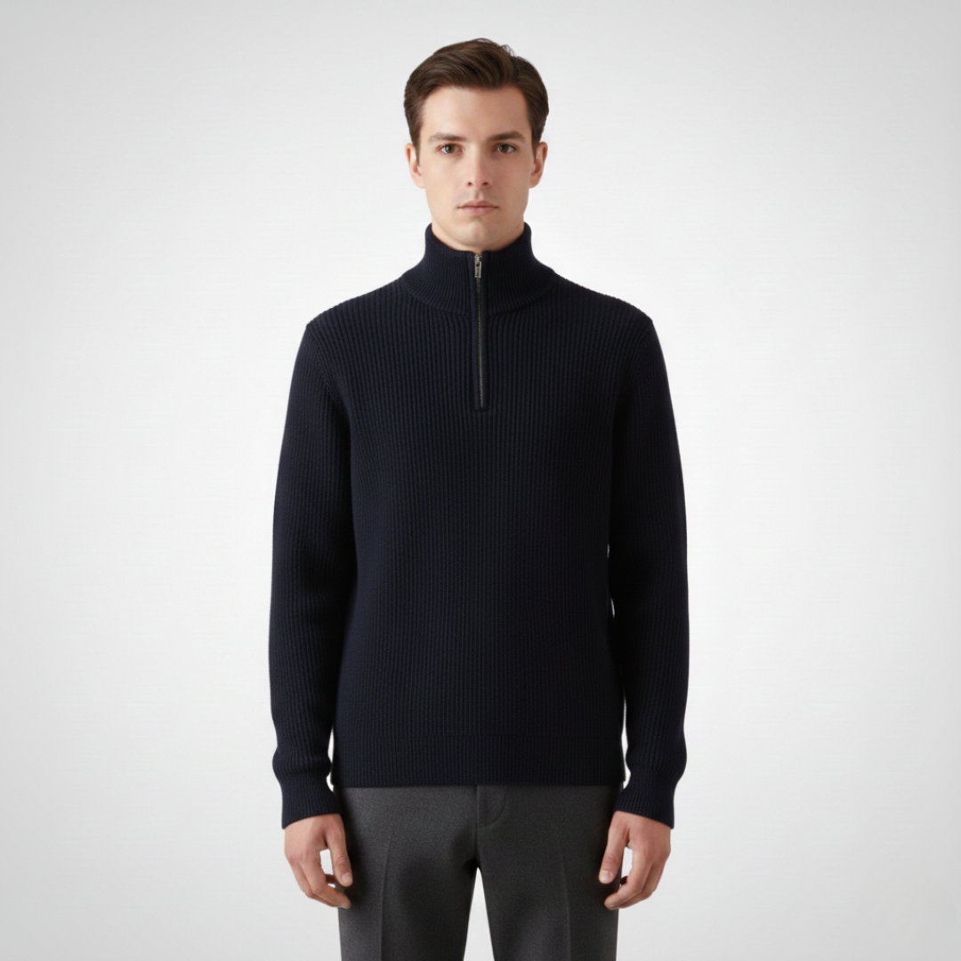 Men’s Half-Zip Mock Neck Sweater