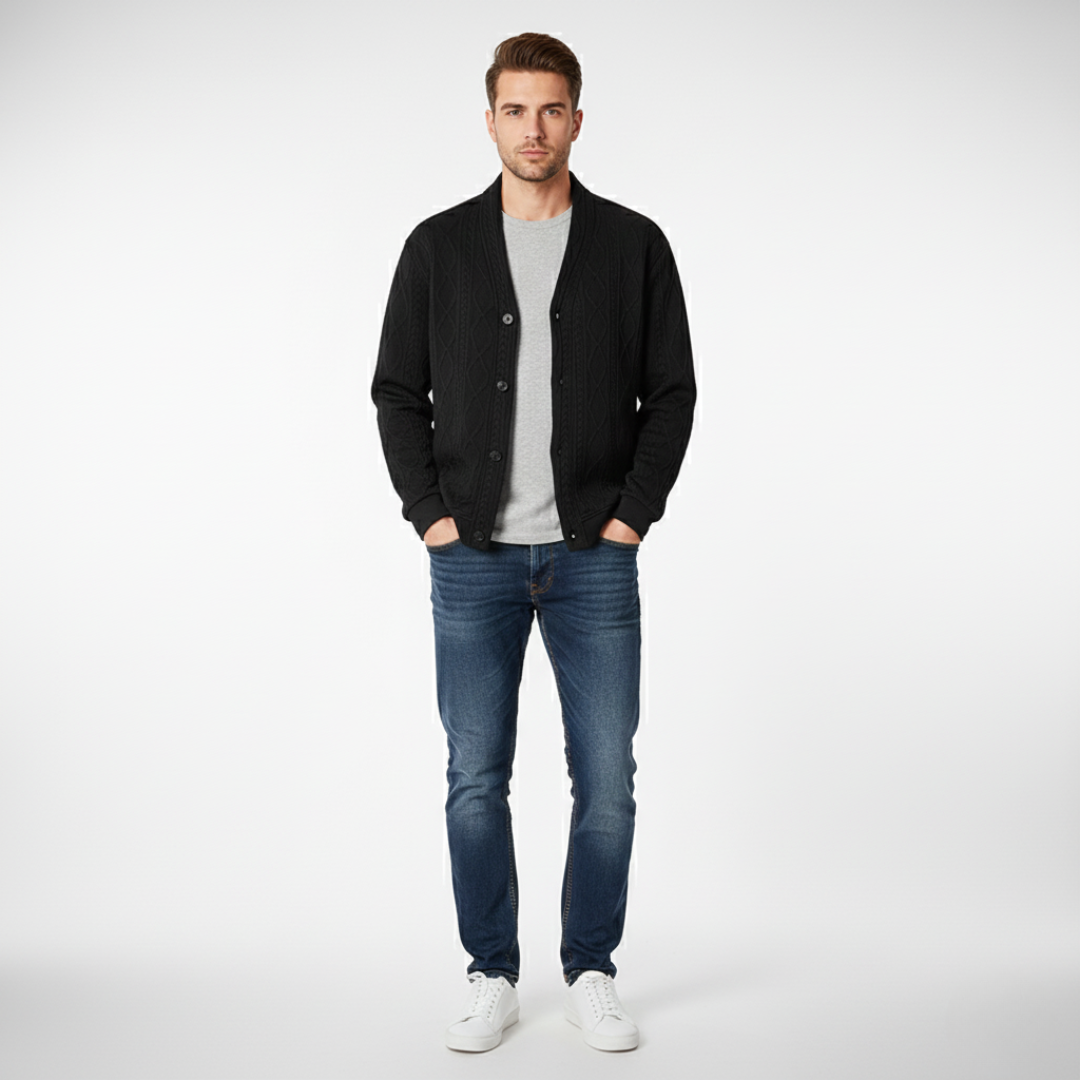 Men’s Button-Front Cardigan Jacket