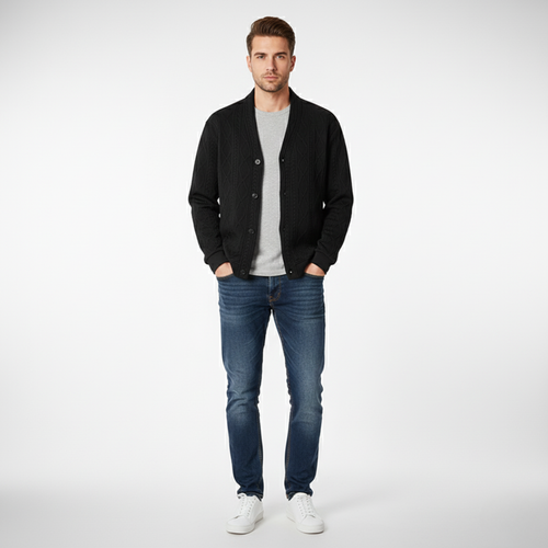 Men’s Button-Front Cardigan Jacket