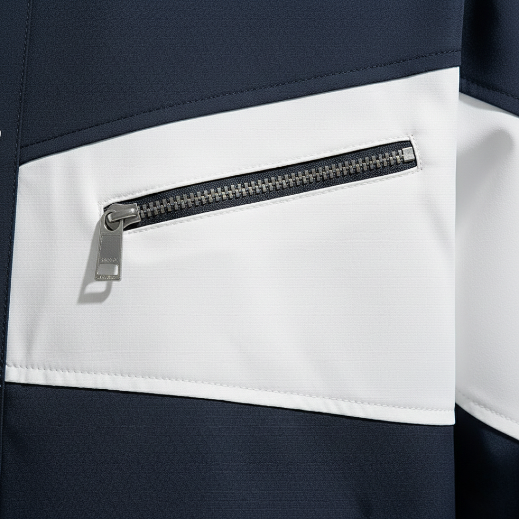 Men’s Button-Front Colorblock Casual Jacket