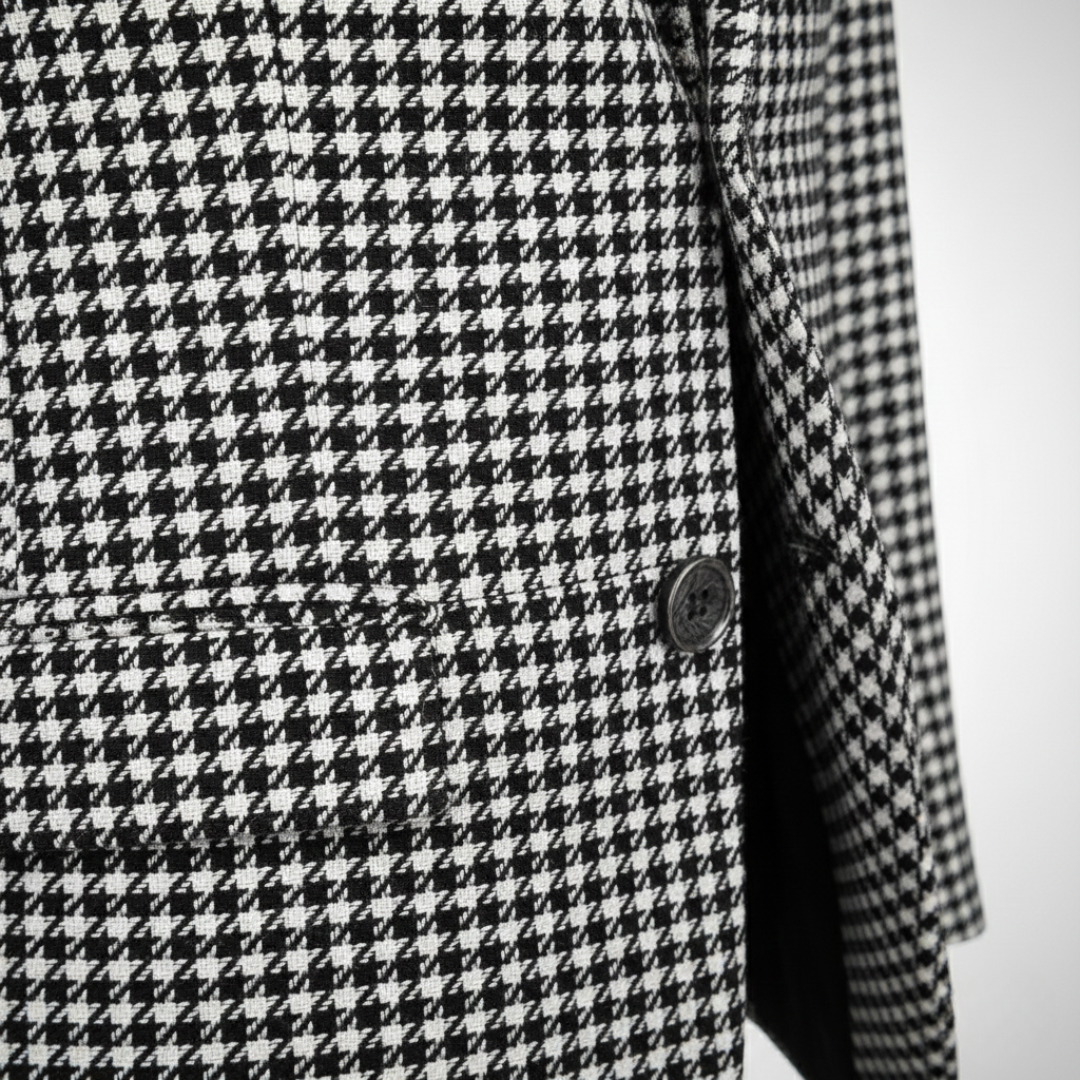 Men’s Houndstooth Single-Button Jacket