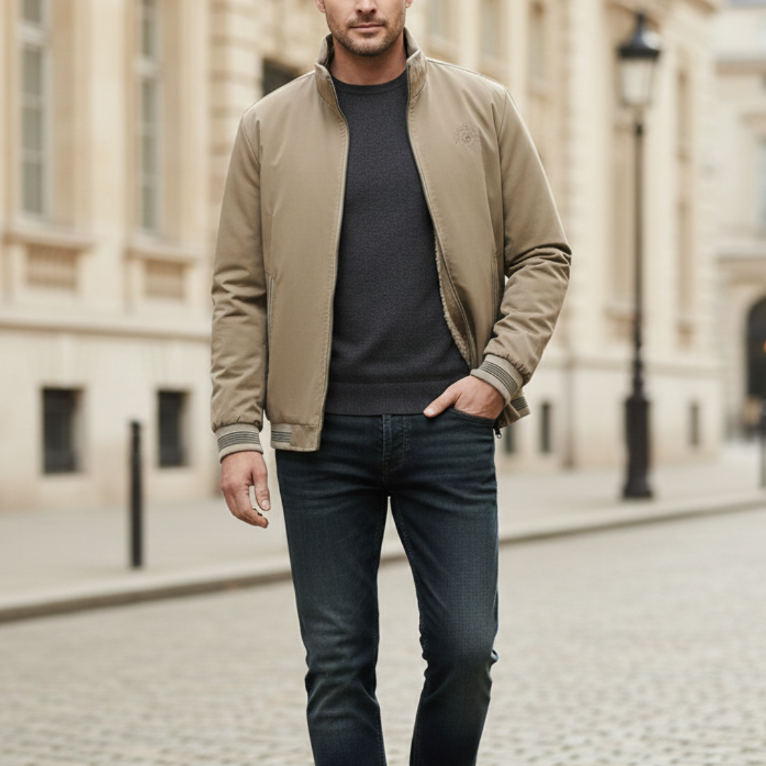 Men’s Stand-Collar Zip Jacket
