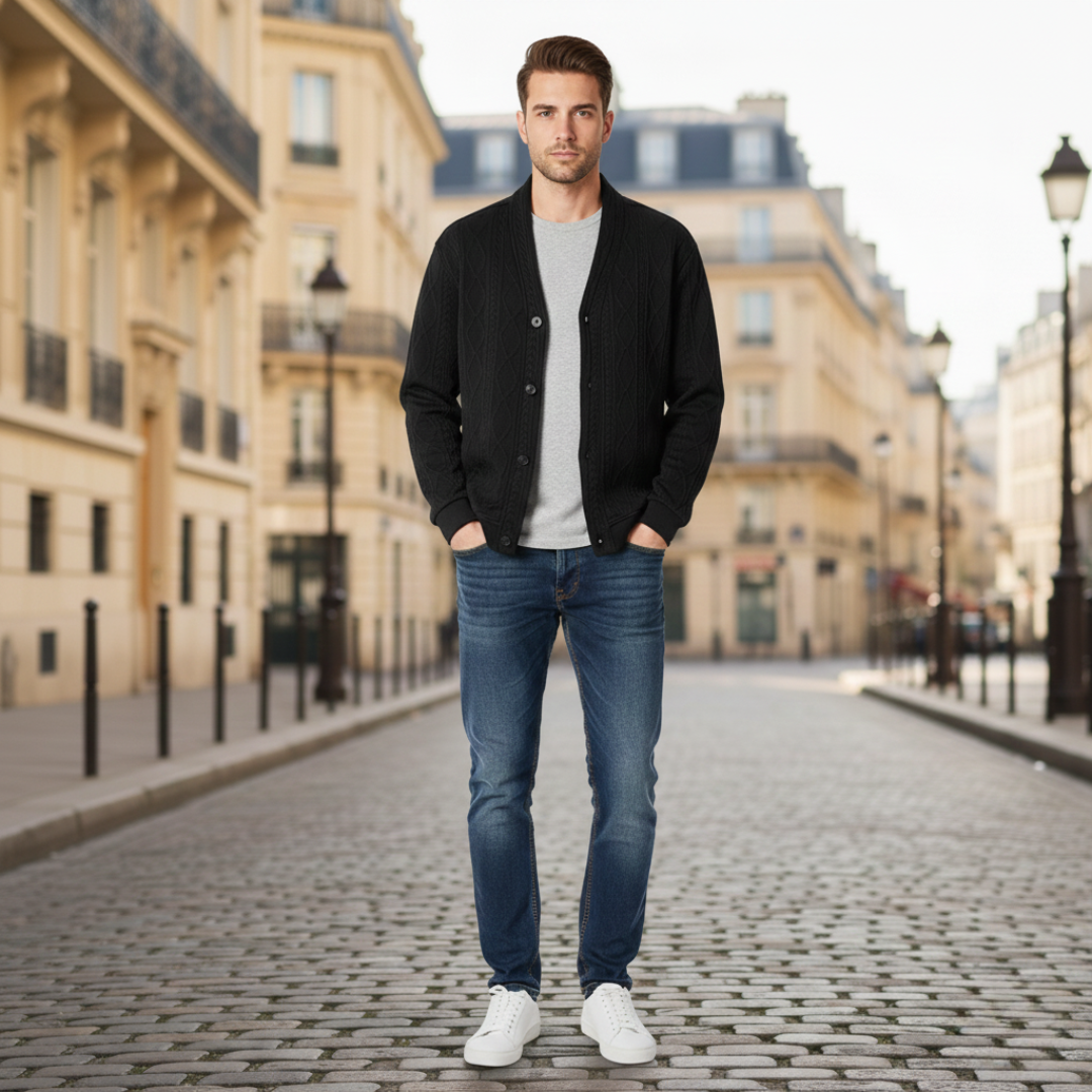 Men’s Button-Front Cardigan Jacket