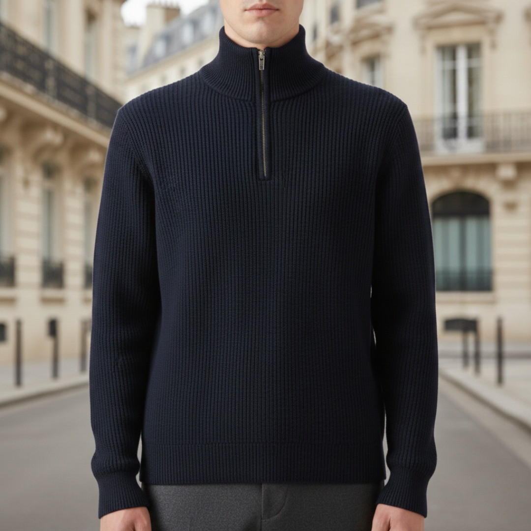 Men’s Half-Zip Mock Neck Sweater